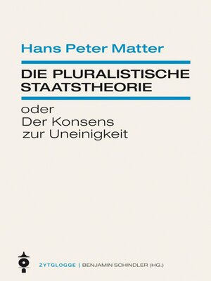 cover image of Die pluralistische Staatstheorie